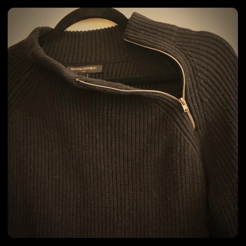 Zipper detail sweater, new